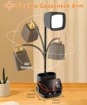 USB Desk Lamp with Charging Ports and Pen Holder