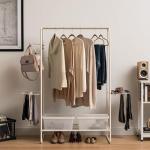 IRIS USA Freestanding Clothes Rack with 3 Shelves