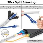 White Cable Management Organizer Kit with Clips and Ties