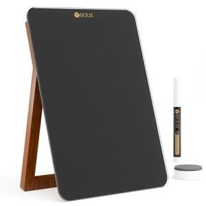 Black Glass Dry Erase Board with Stand