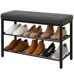 USTECH 3-Tier Shoe Storage Bench with Seat