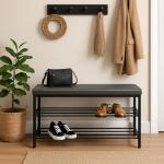 USTECH 3-Tier Shoe Storage Bench with Seat