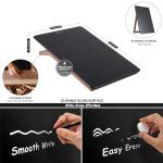 Black Glass Dry Erase Board with Stand