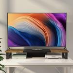 Wood and Steel Dual Monitor Stand Riser