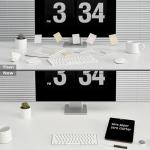 Black Glass Dry Erase Board with Stand
