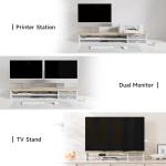 Fenge Dual Monitor Stand with Drawer and Organizer
