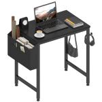 Lufeiya 24 Inch Small Desk with Storage Hooks