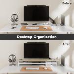 Fenge Dual Monitor Stand with Drawer and Organizer