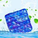 10pcs Tie-Dye Silicone Push Pop Fidget Toys