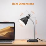 LEPOWER Adjustable Metal Desk Lamp with Goose Neck
