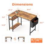 Compact L Shaped Desk with Power Outlets