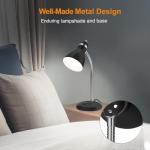 LEPOWER Adjustable Metal Desk Lamp with Goose Neck