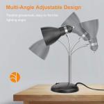 LEPOWER Adjustable Metal Desk Lamp with Goose Neck