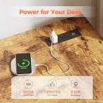 Compact L Shaped Desk with Power Outlets