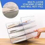 Clear Stackable Desk Organizer Set of 4