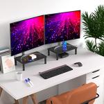 EVOOMI 2 Pack Monitor Stand with Cable Ties