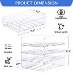 Clear Stackable Desk Organizer Set of 4