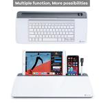 Glass Desk Whiteboard with Storage and Organizer