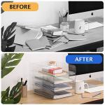 Clear Stackable Desk Organizer Set of 4