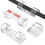 Clear Adhesive Cable Clips (40-Pack) for Cord Organization