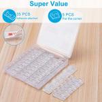 Clear Adhesive Cable Clips (40-Pack) for Cord Organization
