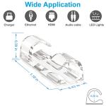 Clear Adhesive Cable Clips (40-Pack) for Cord Organization