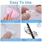 Clear Adhesive Cable Clips (40-Pack) for Cord Organization