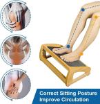 Ergonomic Adjustable Wooden Footrest for Comfort