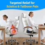 Memory Foam Tailbone Support Seat Cushion (Gray)