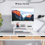 Wooden Monitor Stand Riser with Storage Organizer