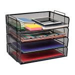 Mind Reader Stackable Metal Mesh Paper Trays