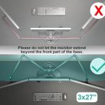 WALI Adjustable Triple Monitor Desk Stand, Black