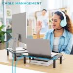 Adjustable Metal Monitor Stand for Home Office Setups