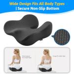 Memory Foam Tailbone Support Seat Cushion (Gray)