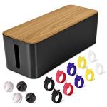 Large Wooden Cable Management Box for Home Office