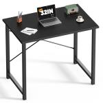 DUMOS 32 Inch Modern Black Computer Desk