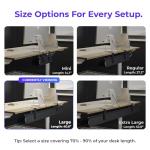 No Drill Under Desk Cable Management Tray - Black