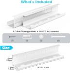 KHAMAL Under Desk Cable Management Kit - 26PCS