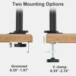 WALI Adjustable Dual Monitor Desk Arm Mount
