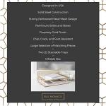 Gold Mesh Paper Tray Set – Stackable Desk Organizers