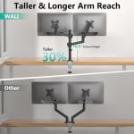 WALI Adjustable Dual Monitor Desk Arm Mount