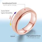 Rose Gold Fidget Spinner Ring for Stress Relief