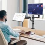 WALI Adjustable Dual Monitor Desk Arm Mount