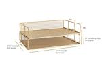 Gold Mesh Paper Tray Set – Stackable Desk Organizers