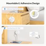 2 Pack Flat Plug Power Strip with USB Ports