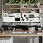 Dual Monitor Stand Riser with Storage Organizer