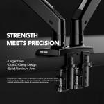 Dual Monitor Stand with USB & Height Adjustment