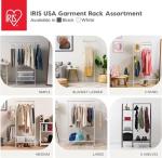 IRIS USA Sturdy Metal Clothing Rack for Small Spaces