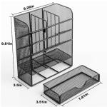 Metal Desk Organizer with Drawer and Pencil Holder