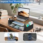 AUPSEN 2-Tier Wood Desk Organizer with Drawer